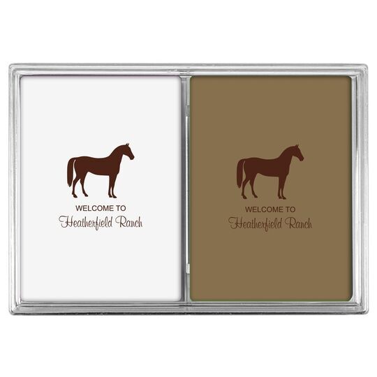 Horse Silhouette Double Deck Playing Cards